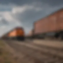 Graph showcasing BNSF stock historical performance over the years