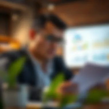 Evaluating Investment Options A thoughtful individual analyzing investment options with charts and graphs