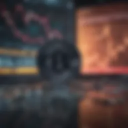 Blockchain technology visualized in a stock market context