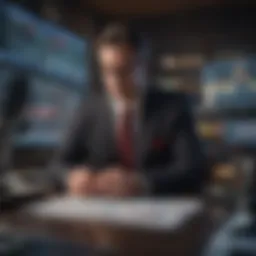 A financial advisor analyzing stock market trends