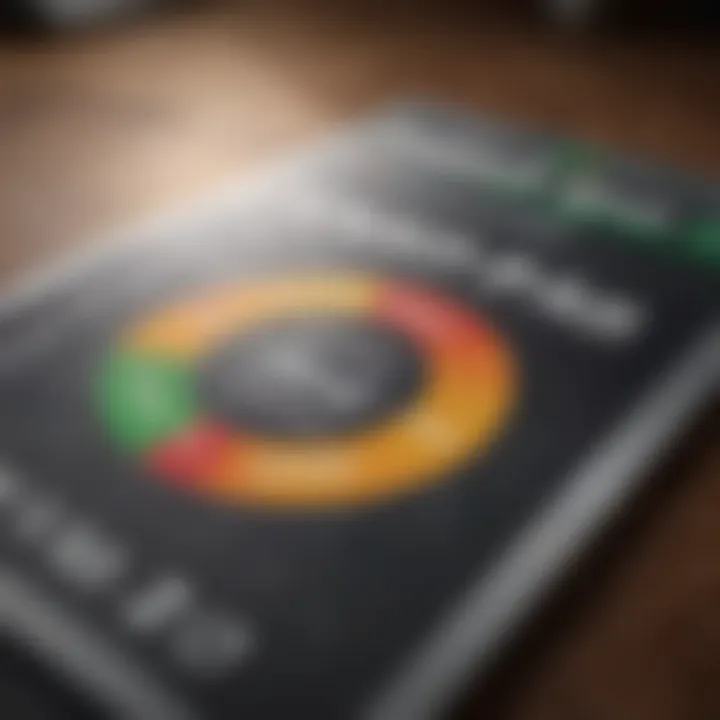 A close-up view of a credit score report