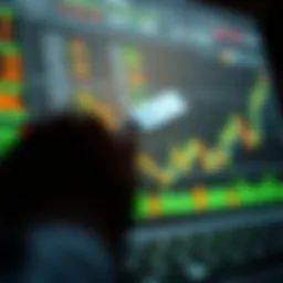 Stock market analysis chart