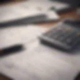 A detailed view of tax documents and financial records on a desk, symbolizing the importance of tax filing accuracy.