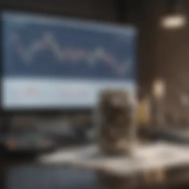Visualizing Financial Management for Business Accounts Financial charts and graphs representing business management