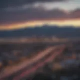 Overview of Colorado Springs skyline with residential areas
