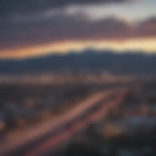 Overview of Colorado Springs skyline with residential areas