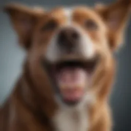A happy dog showing its clean teeth