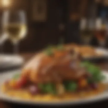 Seasonal Culinary Delight A close-up of a seasonal dish that highlights fresh, local ingredients