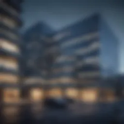 A modern government building showcasing architectural excellence
