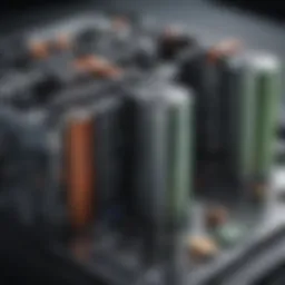 Cutaway view of an advanced lithium-ion battery showcasing its components