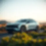 Rivian electric vehicle on a serene landscape