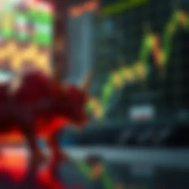 Bull and bear market symbols in finance