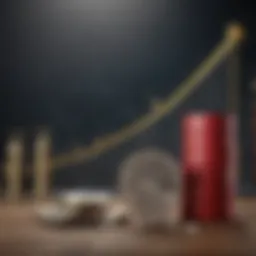 Financial growth graph illustrating dividend trends