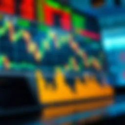 Visual representation of stock market trends