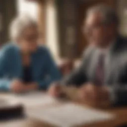 Conceptual illustration of financial planning for retirement