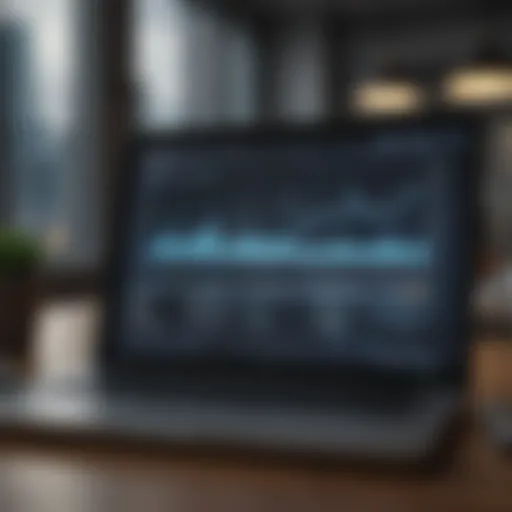 Brokerage comparison on a laptop screen