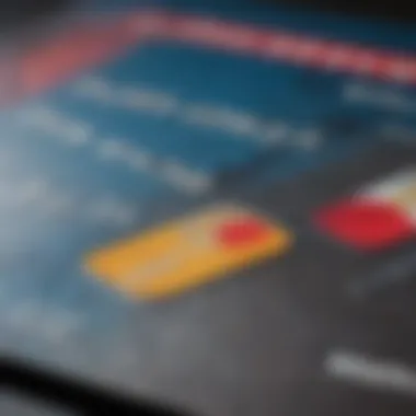 A close-up of a credit card and an airline miles statement