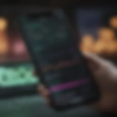 A close-up of a smartphone showing the Robinhood app interface