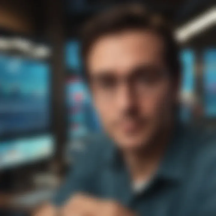 An expert analyzing stock data with a focus on emerging market opportunities.