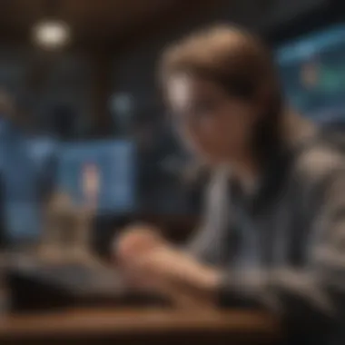 Exploring Online Investing Platforms Graphic of a teenager exploring online investing platforms