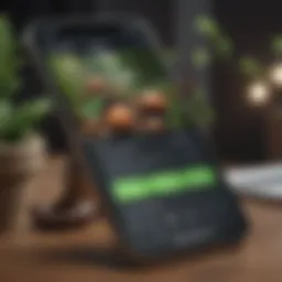 Visual representation of the Acorns app interface showcasing investment features