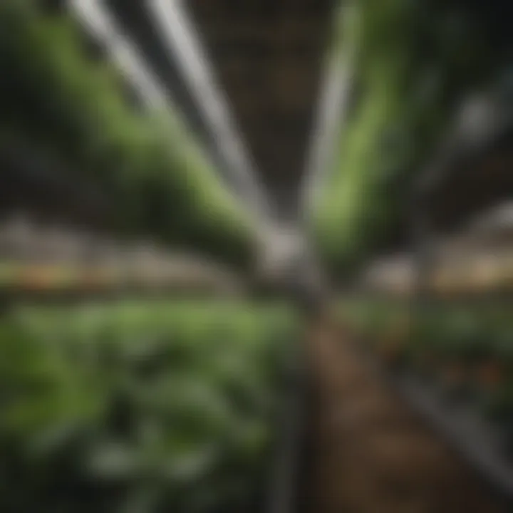 An array of sustainable produce harvested from a vertical farming setup.