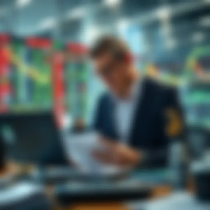 Investor analyzing stock performance