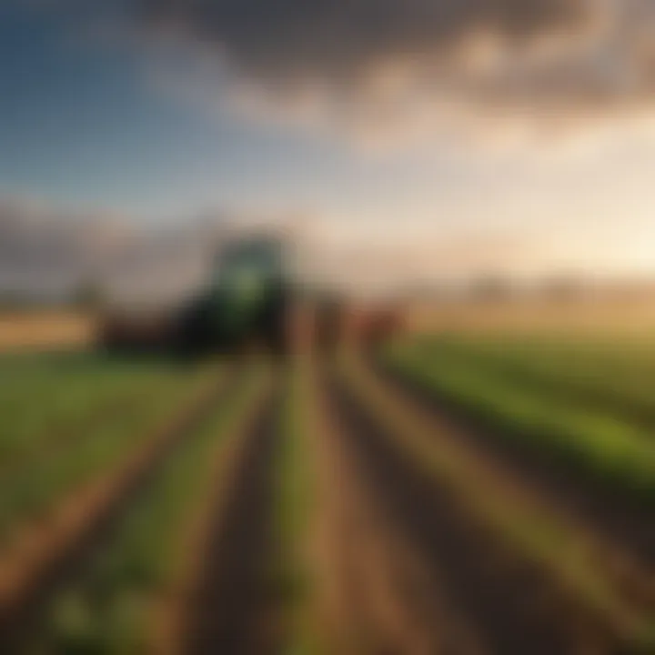 Agricultural landscape showcasing crop diversity