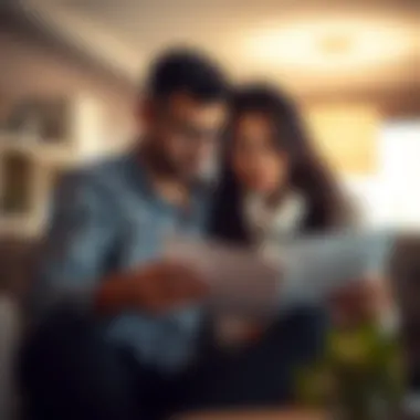 Navigating Finances Together A couple reviewing financial documents together