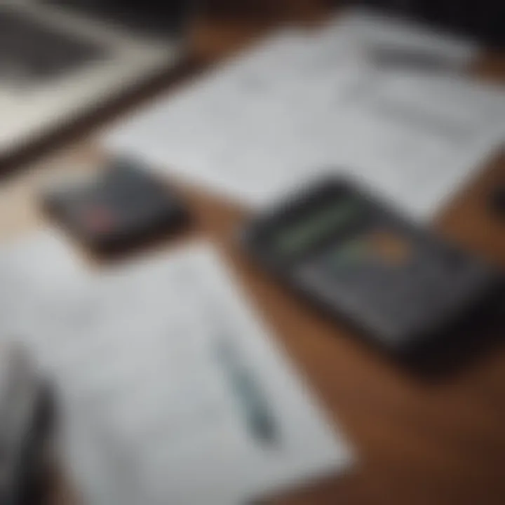 A budgeting plan laid out on a desk with a calculator and notepad