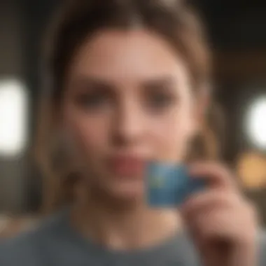 Leveraging Credit Responsibly A student confidently using a credit card for an online purchase