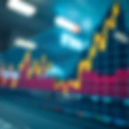 Graph showcasing stock market trends