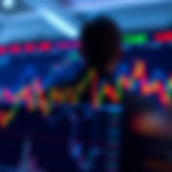 Visual representation of stock market trends