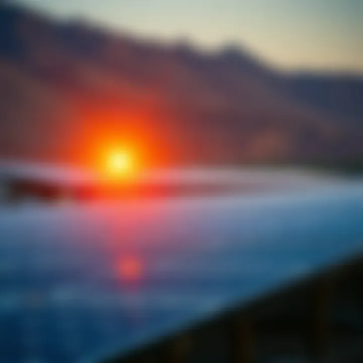 Visual representation of market conditions affecting solar energy companies