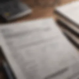 A conceptual illustration of healthcare planning documents and financial calculations