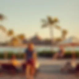 Luxurious beach resort attracting summer travelers