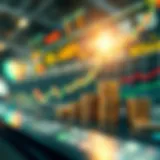 Investment growth illustration showcasing rapid stock market movements