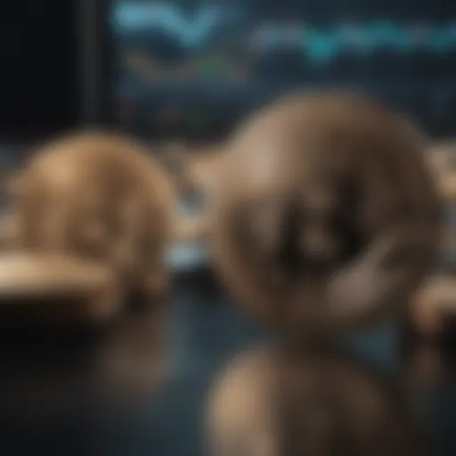 Conceptual representation of cryptocurrency trading platforms