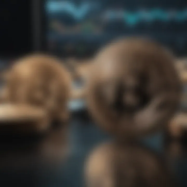 Conceptual representation of cryptocurrency trading platforms