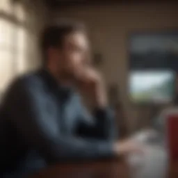A person contemplating their career choices in a serene environment