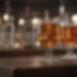 Chart depicting alcohol stock market trends