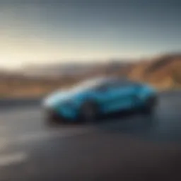 A sleek hybrid car showcasing fuel efficiency on the road