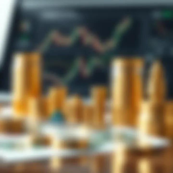 A diversified investment portfolio displayed in a visually appealing manner