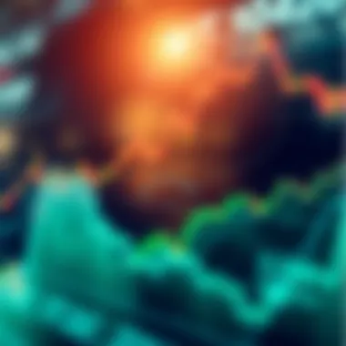 A dynamic stock market graph showcasing upward trends