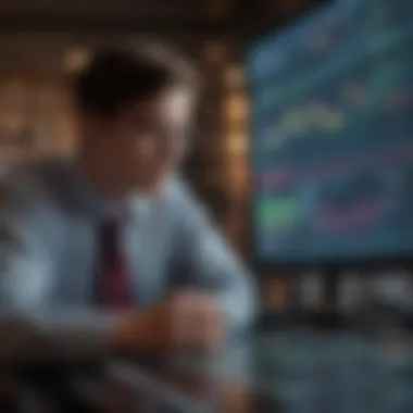 Young investor analyzing stock market trends