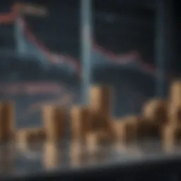 Conceptual illustration of fractional trading with stock chart