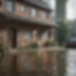 Diagram illustrating homeowners insurance coverage for water damage.