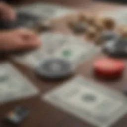 Conceptual illustration showing the interplay between actions and financial outcomes