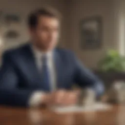 Illustration displaying the role of a mortgage broker in connecting borrowers with lenders