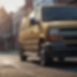 Detailed view of a vehicle used for business purposes